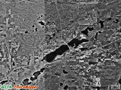 Akeley township, Minnesota satellite photo by USGS