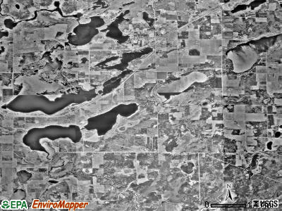 Nevis township, Minnesota satellite photo by USGS