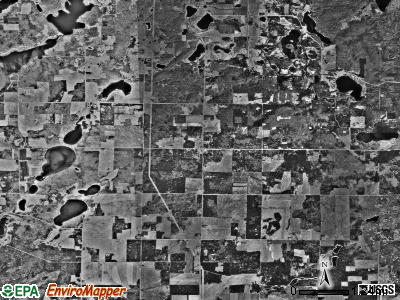 White Oak township, Minnesota satellite photo by USGS