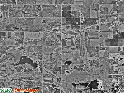 Cuba township, Minnesota satellite photo by USGS