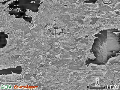 Canosia township, Minnesota satellite photo by USGS