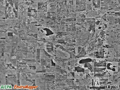 Hawley township, Minnesota satellite photo by USGS