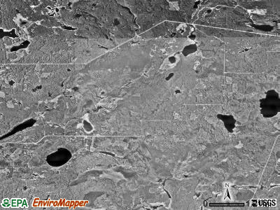 Beulah township, Minnesota satellite photo by USGS