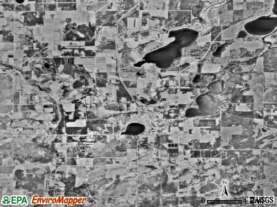 Blueberry township, Minnesota satellite photo by USGS