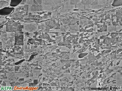 Shell River township, Minnesota satellite photo by USGS