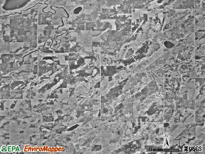Huntersville township, Minnesota satellite photo by USGS