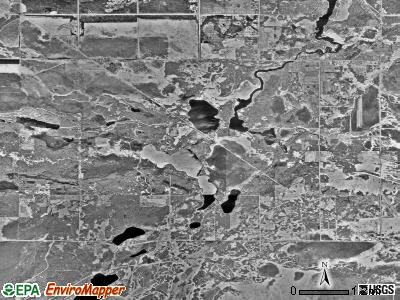 Jevne township, Minnesota satellite photo by USGS