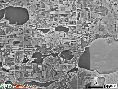 Rush Lake township, Minnesota satellite photo by USGS