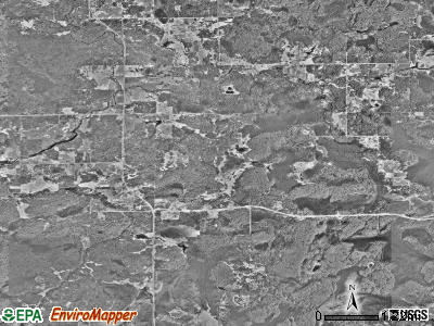Rice River township, Minnesota satellite photo by USGS