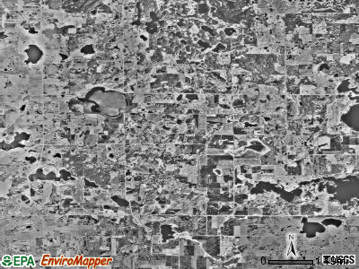 Effington township, Minnesota satellite photo by USGS