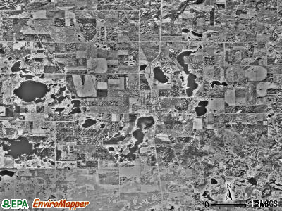 Parkers Prairie township, Minnesota satellite photo by USGS