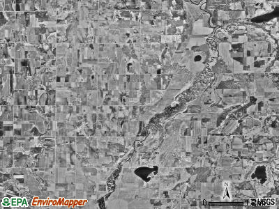 Ward township, Minnesota satellite photo by USGS