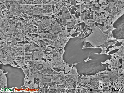 Pelican Lake township, Minnesota satellite photo by USGS