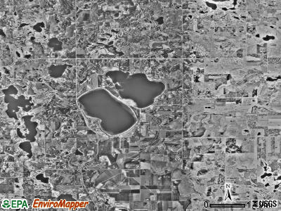 Millerville township, Minnesota satellite photo by USGS