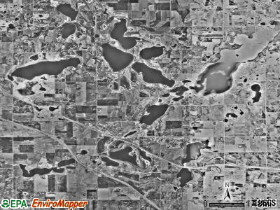 Brandon township, Minnesota satellite photo by USGS