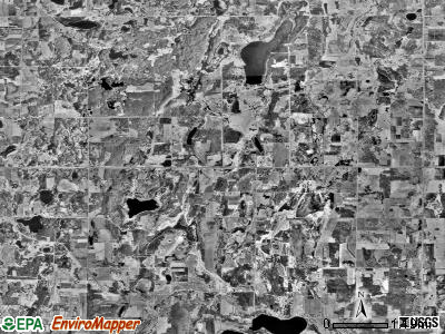 Bruce township, Minnesota satellite photo by USGS