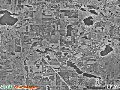 Elk Lake township, Minnesota satellite photo by USGS