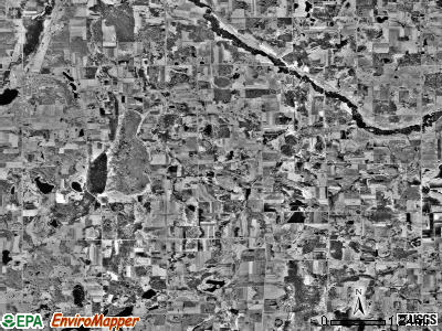 Swanville township, Minnesota satellite photo by USGS
