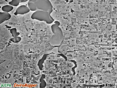 Alexandria township, Minnesota satellite photo by USGS