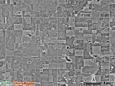 Roseville township, Minnesota satellite photo by USGS