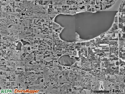 Reno township, Minnesota satellite photo by USGS