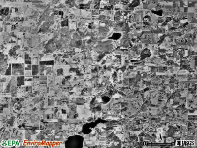 Dalbo township, Minnesota satellite photo by USGS