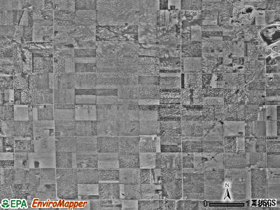 Everglade township, Minnesota satellite photo by USGS