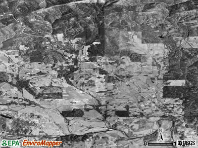 Pencil Bluff township, Arkansas satellite photo by USGS