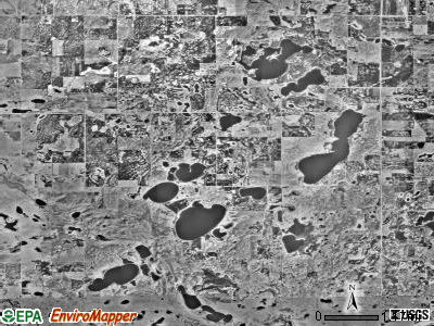 Barsness township, Minnesota satellite photo by USGS