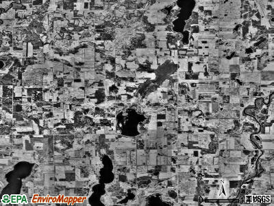 Bradford township, Minnesota satellite photo by USGS