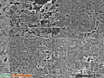 Kerkhoven township, Minnesota satellite photo by USGS