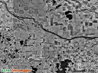Monticello township, Minnesota satellite photo by USGS