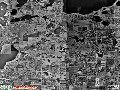 Green Lake township, Minnesota satellite photo by USGS