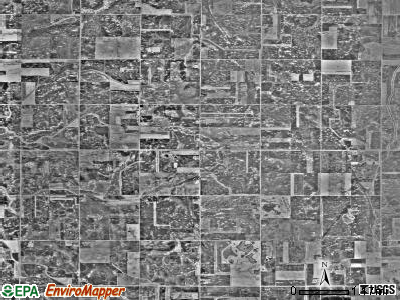Woods township, Minnesota satellite photo by USGS