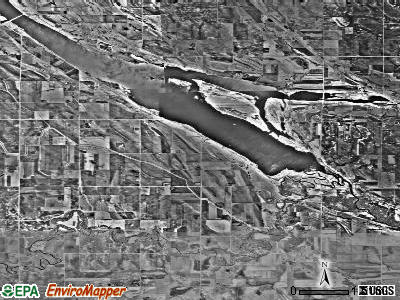 Lac qui Parle township, Minnesota satellite photo by USGS
