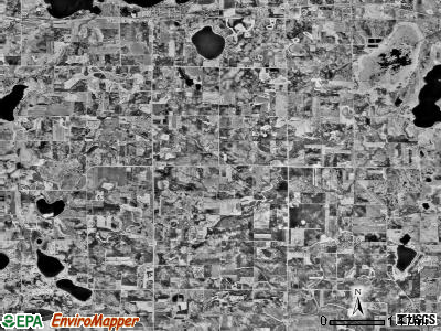 Woodland township, Minnesota satellite photo by USGS