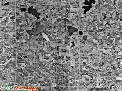 Hutchinson township, Minnesota satellite photo by USGS