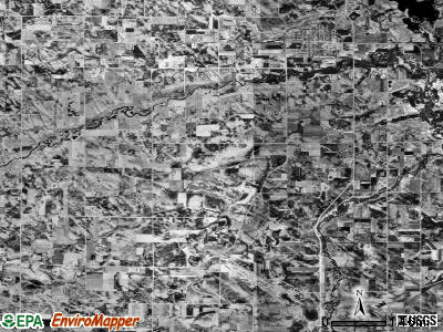Bergen township, Minnesota satellite photo by USGS