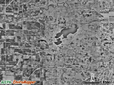 Wood Lake township, Minnesota satellite photo by USGS