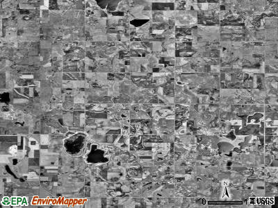 Hansonville township, Minnesota satellite photo by USGS