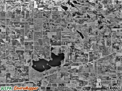 Bismarck township, Minnesota satellite photo by USGS