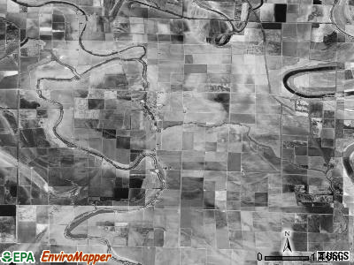 Indian Bayou township, Arkansas satellite photo by USGS