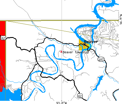 Beaver township, AR map