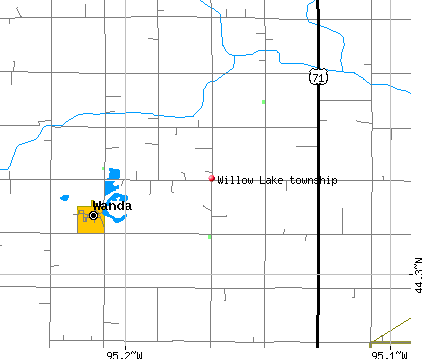 Willow Lake township, MN map