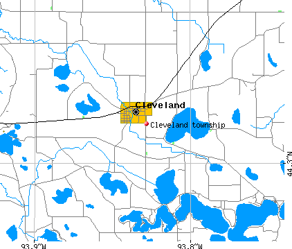 Cleveland township, MN map
