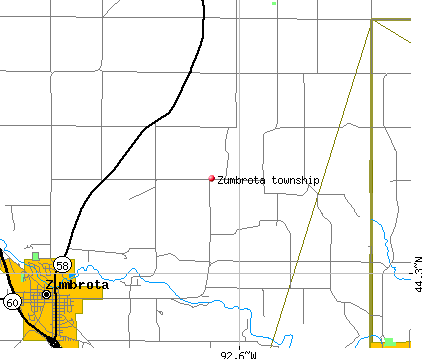 Zumbrota township, MN map