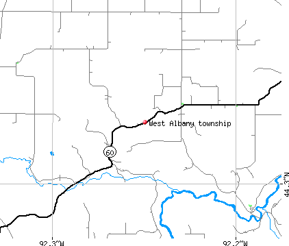 West Albany township, MN map