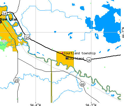 Courtland township, MN map