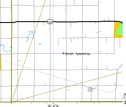 Verdi township, MN map
