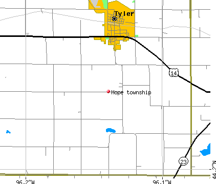 Hope township, MN map